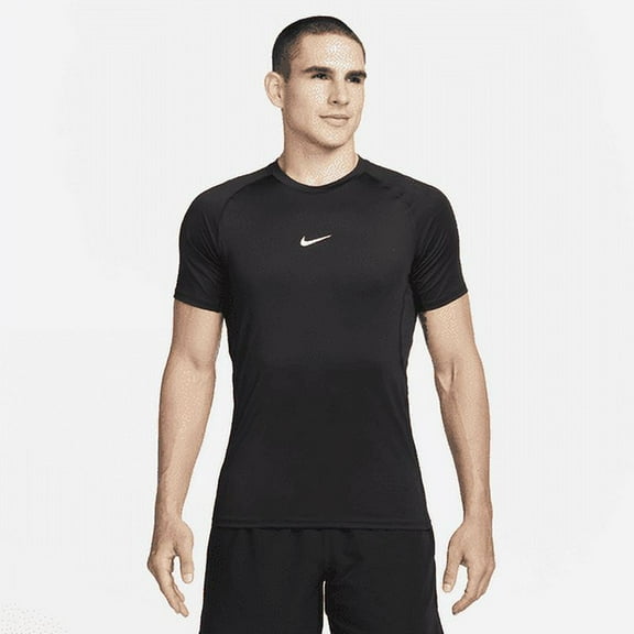 Nike Pro Men's Dri-FIT Slim Short-Sleeve Top Color: Black/White Size: 2XL