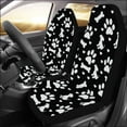 thumbnail image 2 of FMSHPON Set of 2 Car Seat Covers Dog Paw Prints Puppy Hearts Tile Universal Auto Front Seats Protector Fits for Car,SUV Sedan,Truck, 2 of 4