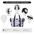 thumbnail image 3 of Travel Duffle Bag Fujiman Leaves Daisies Flowers Travel Tote Bags Carry on Luggage Waterproof Weekender Bags with Top Handle Adjustable Shoulde Strap for Travel Gym, 3 of 5