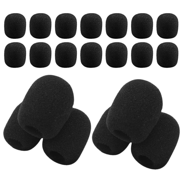 unbranded 20Ud Cubierta Para Micrófono De Color Negro Material Confiable