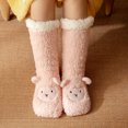thumbnail image 1 of Bas Roses Mode Hiver Chambre pour Femmes Chaussettes en Peluche Épaisses pour Dormir Neige, 1 of 4