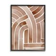 thumbnail image 4 of Stupell Industries Abstract Rounded Stripes Lines Brown Watercolor Design Painting Black Framed Art Print Wall Art, Design by Grace Popp, 4 of 5