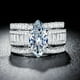 thumbnail image 2 of Anillo de joyería con incrustaciones Señoras Anillo Regalo Tres-en-uno Diamantes de imitación desmontable Anillos de 3 piezas, 2 of 4