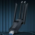 thumbnail image 5 of 1200Mbps WiFi 6 Network Card, Dual Band 2.4GHz/5GHz USB 3.0 Wireless Adapter for Desktop PC, Plug and Play, High Gain Antennas, WiFi 5, 5 of 10