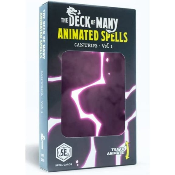 Hit Point Press The Deck of Many: Animated Spells: Cantrips | Tarot-Sized Lenticular Cards | D&D 5e Role-Playing Tool | 31 Cards