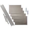 thumbnail image 1 of FASÄDE Rib Decorative Vinyl Backsplash 15 sq ft Kit in Brushed Nickel, 1 of 6