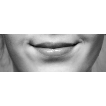 Canvas Print Girl of Course Lips Mouth Young Smile Gloss Stretched Canvas 10 x