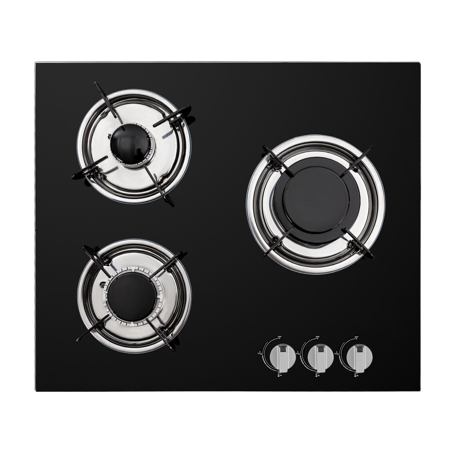 23 inch Stove Top Gas Cooktop Burner Kitchen Cooking NG with 3 Burners