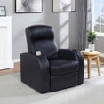 thumbnail image 4 of Newboti Furniture Black Upholstered Recliner with Cup Holder 22880, 4 of 9