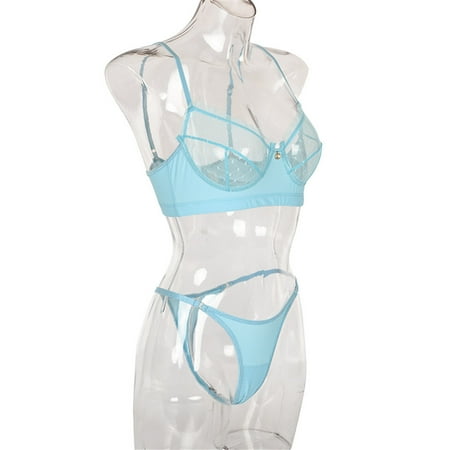 

Dido Women Hot Underwear Set Mesh Eyelashes Lace Bra Underpant Gift