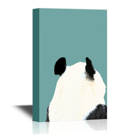 Panda Canvas Reproduction - wall26 Canvas Wall Art - Back of a Panda - Gallery Wrap Modern Home Decor | Ready to Hang - 32x48 inches