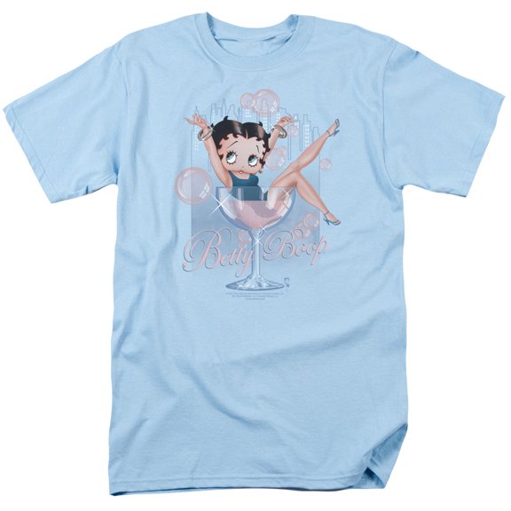 Betty Boop Men's Pink Champagne T-shirt Blue
