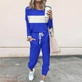 thumbnail image 2 of YUGYXL Sweatsuits Women 2 Piece Outfit Lounge Travel Outfits Casual Jogger Sets Plus Size Sweat Suits Comfy Fall Sets Blue S, 2 of 5