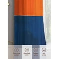 thumbnail image 6 of Modernism Sheer Curtains 63 Inches Long 2 Panels Abstract Simple Yellow Blue Color Block Light Filtering Semi Sheer Window Curtains Drapes for Bedroom Living Room 52"x63", 6 of 7