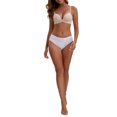 thumbnail image 2 of INSPIRE CHIC Plus Size for Women's Cotton Mid-Waisted Briefs Full Coverage Comfortable Classic Underwear L White, 2 of 4