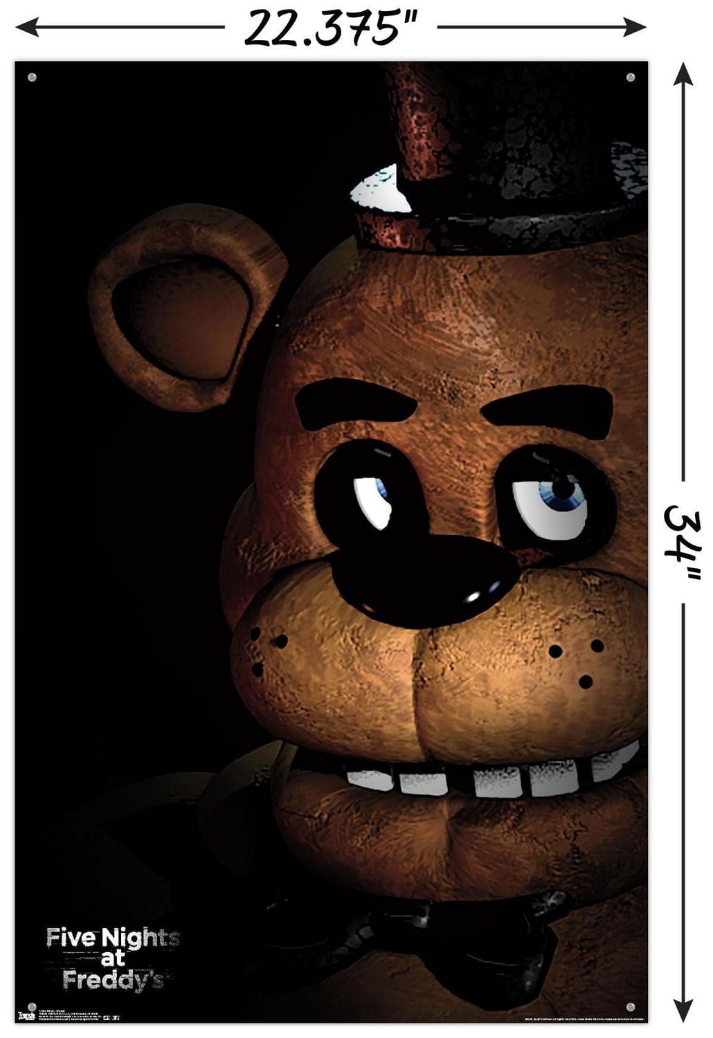 Five Nights at Freddy's - Freddy Wall Poster, 14.725" x 22.375"