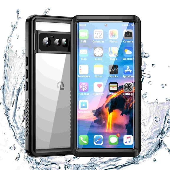 Mantto Google Pixel 6 Pro Case Waterproof,Built-in Screen Protector, Full Body Rugged, Scratch and Shock Resistant, Dust and Water Resistant, Case for Google Pixel 6 Pro - Black