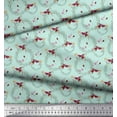 thumbnail image 2 of Soimoi Green Cotton Duck Fabric Heart & Wreath Floral Printed Craft Fabric by the Yard 42 Inch Wide, 2 of 3