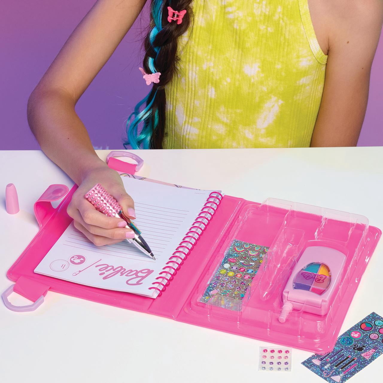 Tara Toy: Barbie Activity Purse - Style & Go Crossbody Purse, Opens Into Activity Journal Set, Lipstick Shaped Pen, Stickers, Paint, Kids Ages 3+
