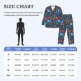 thumbnail image 4 of Yiaed Marine Inhabitants Print Men’s Pajamas Set - Long Sleeve Button Down Sleep Shirt and Pajama Bottoms Sleepwear Set Mens Pjs Sets Men's Pajama Bottoms-X-Large, 4 of 7