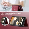 thumbnail image 3 of Case for Google Pixel 6A 2022, Detachable Magnetic Wallet Credit Card Cash Slot Case Cover Support Wireless Charging Functional Kickstand Compatible with Google Pixel 6A 2022 (Red), 3 of 14