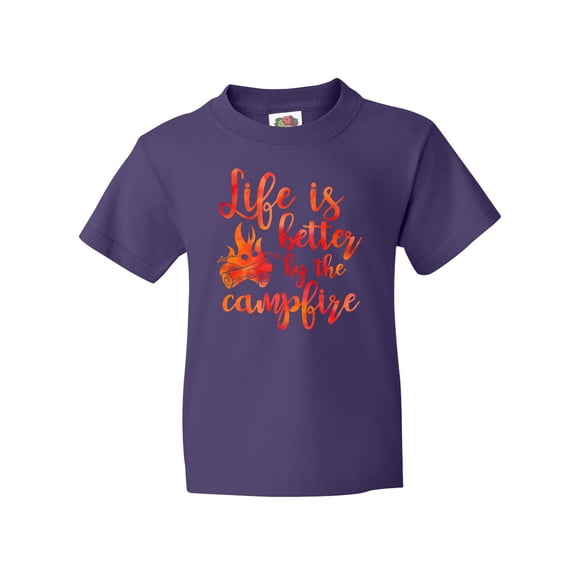 Inktastic Life's Better Campfire Youth T-Shirt
