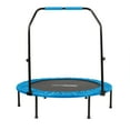 thumbnail image 1 of HolaHatha 48" Folding Mini Fitness Trampoline with Adjustable Handle, Blue, 1 of 9