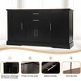 thumbnail image 6 of 64'' Farmhouse Sideboard Storage Cabinet with 4 Doors,Kitchen Storage Buffet with Drawers,Coffee Bar Cabinet Adjustable Shelves and Door Rack for Dining Room,Entryway,Living Room, 6 of 9