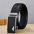 thumbnail image 4 of Naierhg Men Autumatic Belt Business Formal Belt Smooth Faux Leather Alloy Buckle Anti-break Great Durability Anti-slip Men Meeting Commute Suit Pants Belt, 4 of 8