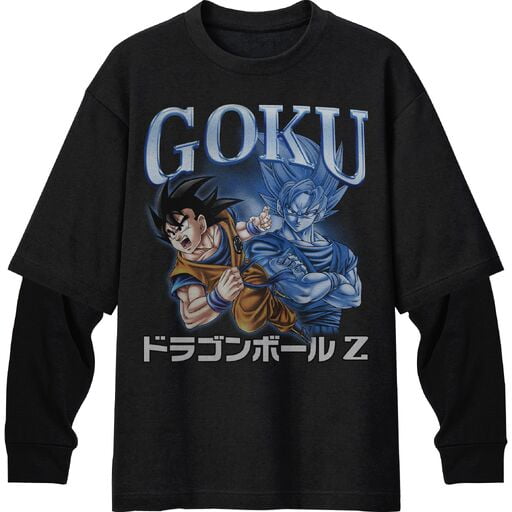 Dragon Ball Z Goku Men's Black Twofer Combo Shirt-Large