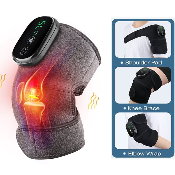 Rodillera con calefacción y luz roja, instrumento de masaje, relajación de las articulaciones de las piernas, fisioterapia, masajeador de vibración, alivio del dolor de artritis