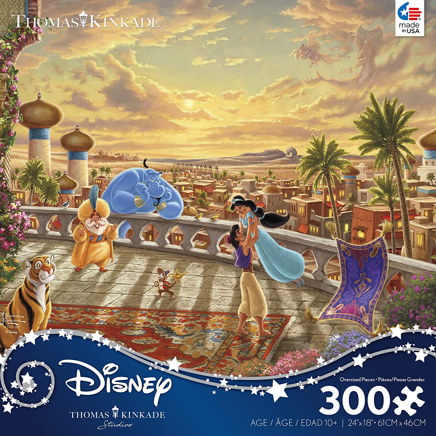 Ceaco 300-Piece Thomas Kinkade Disney Jasmine Dancing in the
