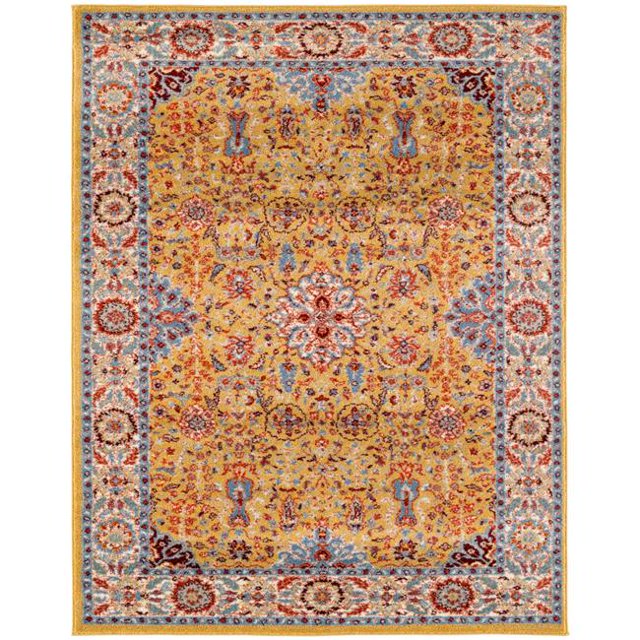 Amer Rug SNA726103 2 ft. 6 in. x 10 ft. 3 in. Sanya 7 Power-Loomed Runner Rug - Gold