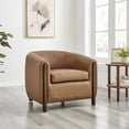 thumbnail image 3 of NPD Furniture Ruth Faux Leather Accent Arm Chair in Vintage Cider, 3 of 12