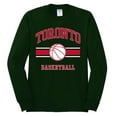 thumbnail image 2 of Wild Bobby City of Toronto Basketball Fantasy Fan Sports Mens Long Sleeve Shirt, Forest Green, Medium, 2 of 5