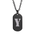 thumbnail image 2 of Collar Hombre de Inicial Letra A LUCKMAN, Acero Inoxidable Color Negro, Modelo Dylan negro UNITALLA, 2 of 7