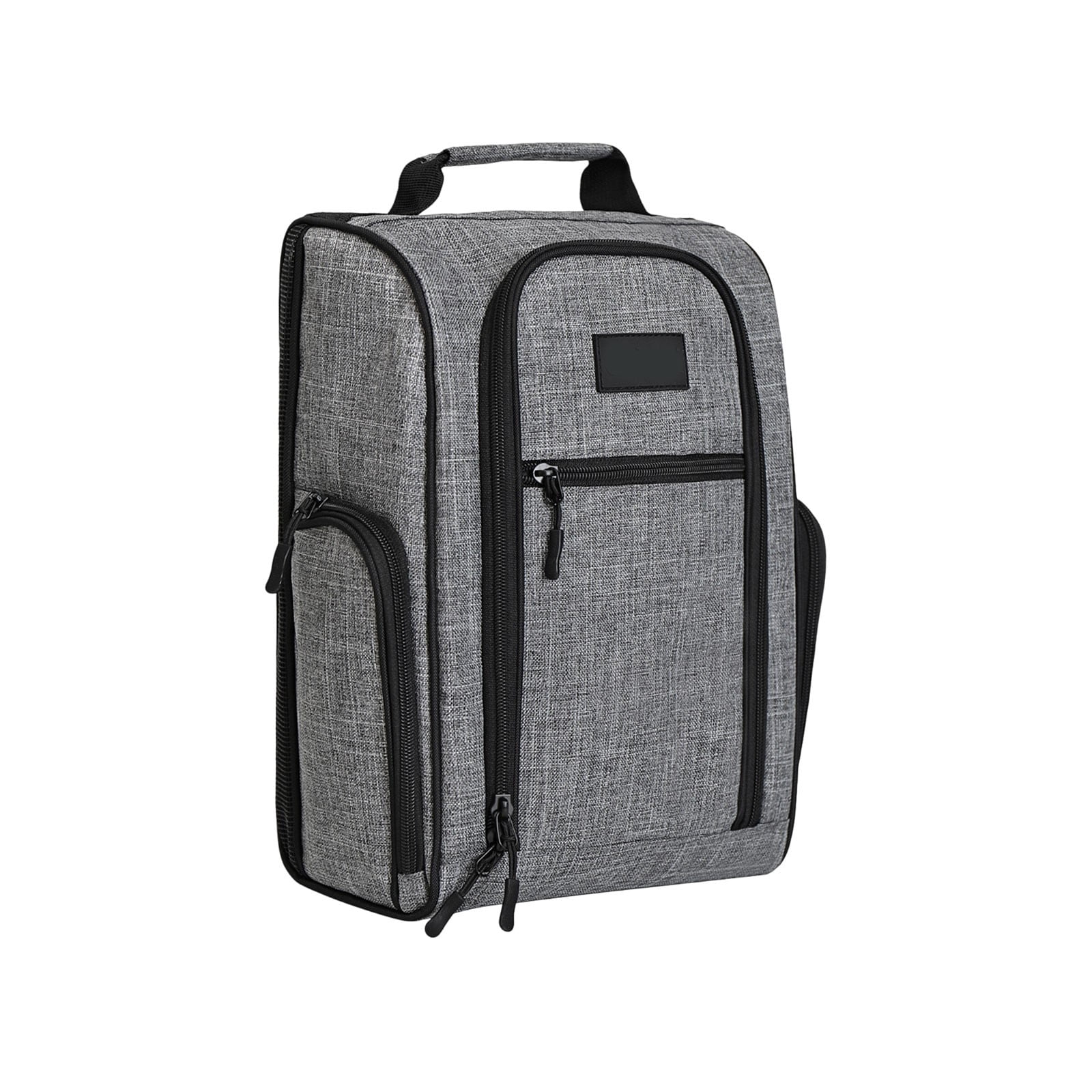 Golf Shoe Bag Breathable Dustproof Oxford Fabric Travel Shoe Case with Pockets Portable Storage Bag for Men Women Gray 14x9.4x6 Inches