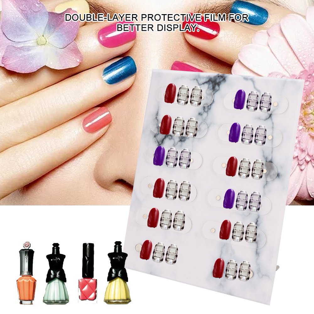 LYUMO Nail Art Showing Holder Acrylic False Nail Display Stand Plate