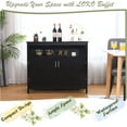 thumbnail image 4 of LOKO Buffet Cabinet with Storage, Bar Cabinet with Five-Position Adjustable Shelf, Wine Cabinet Sideboard Console Table, 40 x 16 x 34 inches, 4 of 7