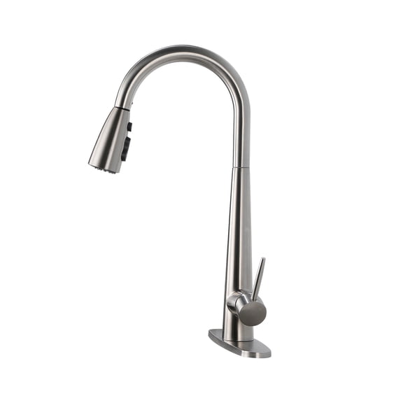 Kitchen Faucet With Pull Down Sprayer,High Arc Single Handle Stainless Steel Sink Faucets,Single Hole Deck Mount