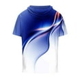 thumbnail image 4 of Vivianyo HD Short Sleeve Shirt for Men Men Casual Round Neck Digital Printing Pullover Fitness Sports Hooded Shorts Sleeves T Shirt Blouse, 4 of 4