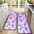 thumbnail image 4 of Kitchen Rugs Sets Of 2,Purple Butterfly Lavender Pattern Anti Fatigue Kitchen Mat Rugs Non Slip Washable,Decorative Kitchen Floor Mats for Kitchen,Sink,Laundry,17"x47"+17"x47", 4 of 5