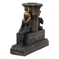 thumbnail image 4 of Ebros Bougeoir Pilier Noir et Or Assis Isis et Osiris, 4 of 7