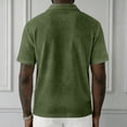thumbnail image 4 of LTTVQM Mens Polo Shirts Short Sleeve Waffle Knit Casual Shirt Slim Fit 2026 Summer Fashion Golf Outdoor Shirts Army Green 3XL, 4 of 4