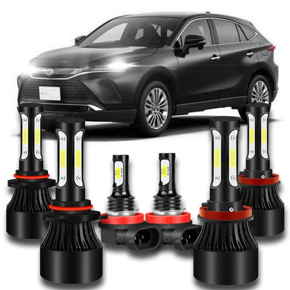 For Toyota Venza 2009-2016 Combo H11 9005 LED Headlight   Fog Bulbs Kit 6000K 6x