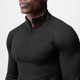 thumbnail image 3 of pstuiky Camisas de invierno de manga larga para hombre, Protector solar de verano para hombre, transpirable, de color sólido, con cremallera, cuello alto y manga larga. camisetas de hombre xxxxl, 3 of 5
