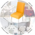 thumbnail image 5 of QUTETN - Juego de 6 fundas elásticas para sillas de comedor, extraíbles, lavables, de licra suave, para cocina, hotel, mesa de banquete, color dorado, 5 of 5