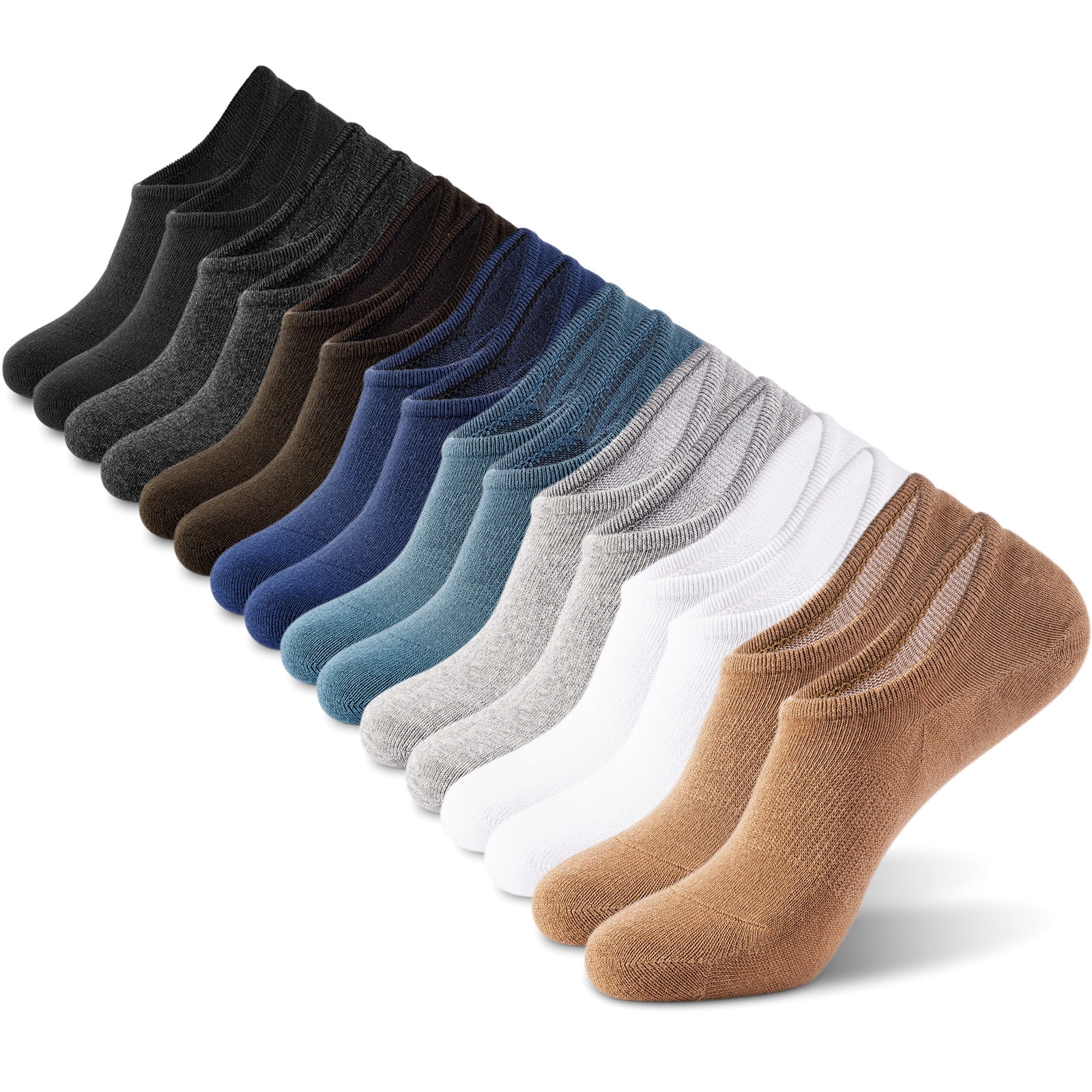 IDEGG 8 Pairs Men's Casual No Show Socks Men Athletic Low Cut Socks Non
