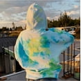 thumbnail image 3 of ICHUANYI Womens Trendy Tie-dye Hooded Drawstring Oversized Colorful Hoodies Pullover Sweatshirts Casual Loose Long Sleeve Tops Shirts with Pocket, 3 of 5