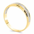 thumbnail image 2 of Precious Stars 14K Two-Toned Gold Cubic Zirconia 4-mm Ladies Wedding Band, 2 of 4